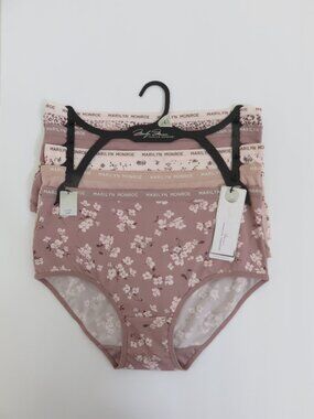 (#107) MARILYN MONROE 5-Pack Super Soft Briefs Underwear Panties.